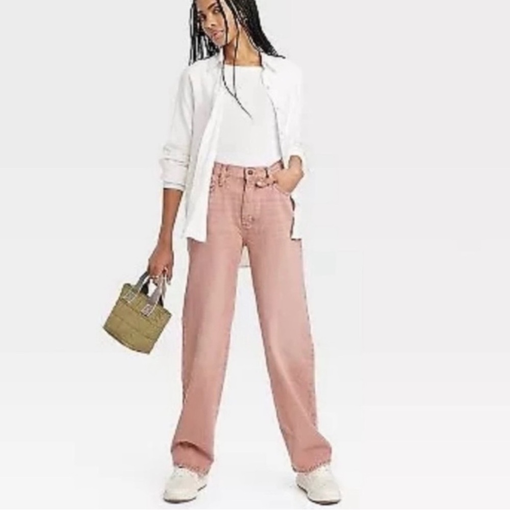 Women's Universal Thread 90s Baggy Pink Jeans